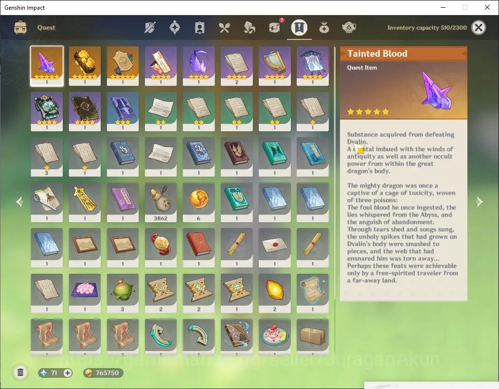 Genshin Impact Accounts ASIA|AR 52| 4 Limited+ 2[5* Weapon]|[Arlecino]+Sig image 8