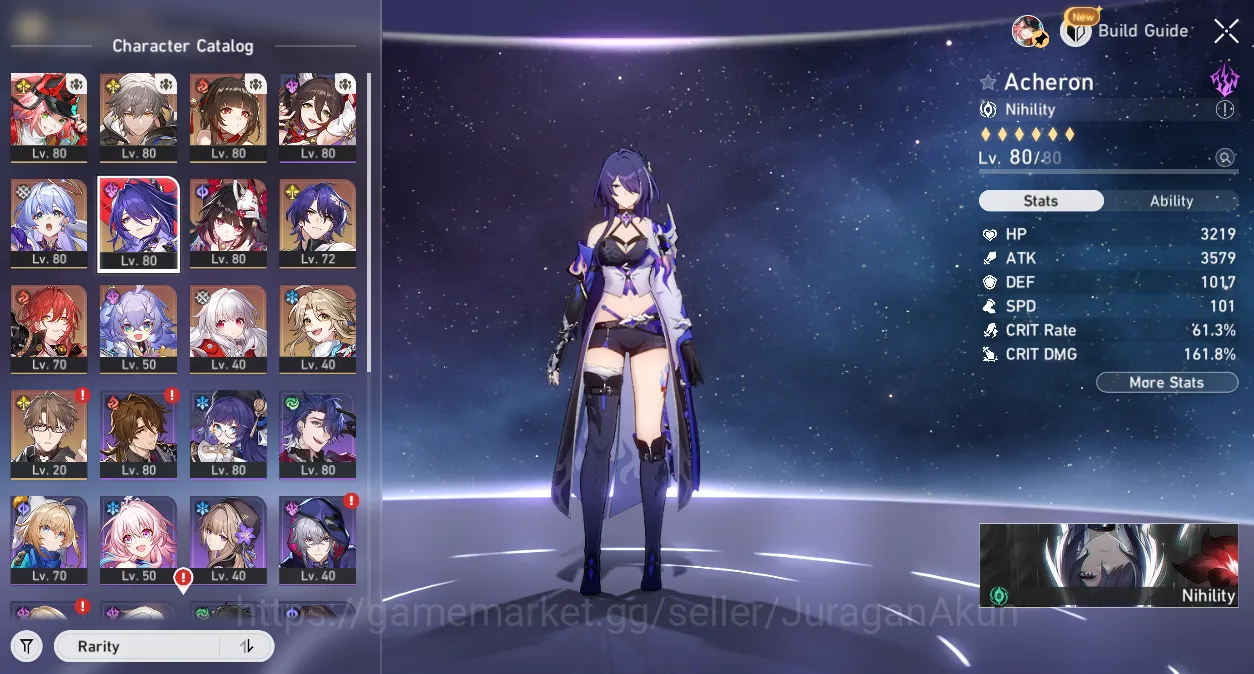 Honkai Star Rail Accounts Mid Game ASIA [TL69] 9 Limited (Rappa, Lingsha, Robin, Acheron+Sign,ETC)|Penacony|Take Email 5
