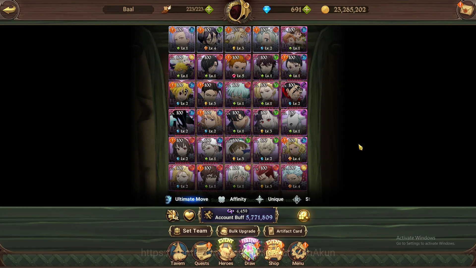 ASIA|5,7M CC|4LR+9UR+Many Collabs+691 Gems|Merlin4/6,Burnhild3/6,Elizabeth2/6,Ludociel,Thor4/6,Skuld2/6,Etc|Code Only(SDS2645) The Seven Deadly Sins: Grand Cross Midgame ASIA|5,7M CC|4LR+9UR+Many Collabs+691 Gems|Merlin4 image 1