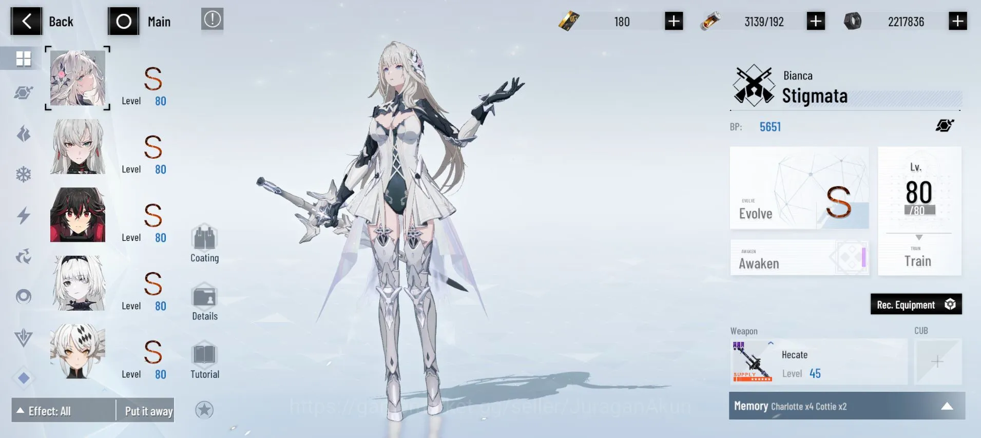 Punishing: Gray Raven Accounts Starter ASIA| Bianca Stigmata+Coat(Starlight Saga)+Sign, Lucia CW+Sign, Lucia Plume+Sign 5
