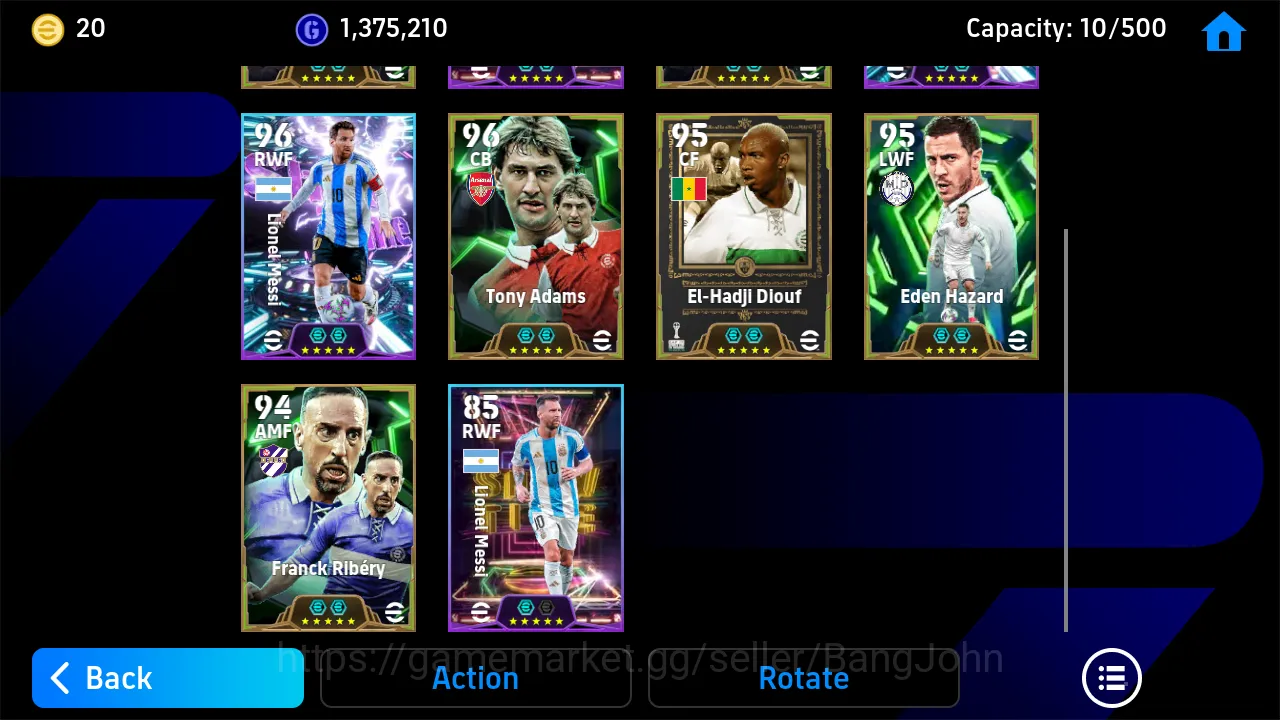 eFootball Accounts Others Power 3141 | shevchenko epic db thuram showtime tony adams epic db  paul scholes epic db | EFB241B 5