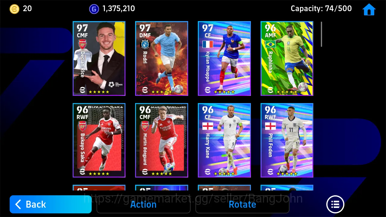 eFootball Accounts Others Power 3141 | shevchenko epic db thuram showtime tony adams epic db  paul scholes epic db | EFB241B 6