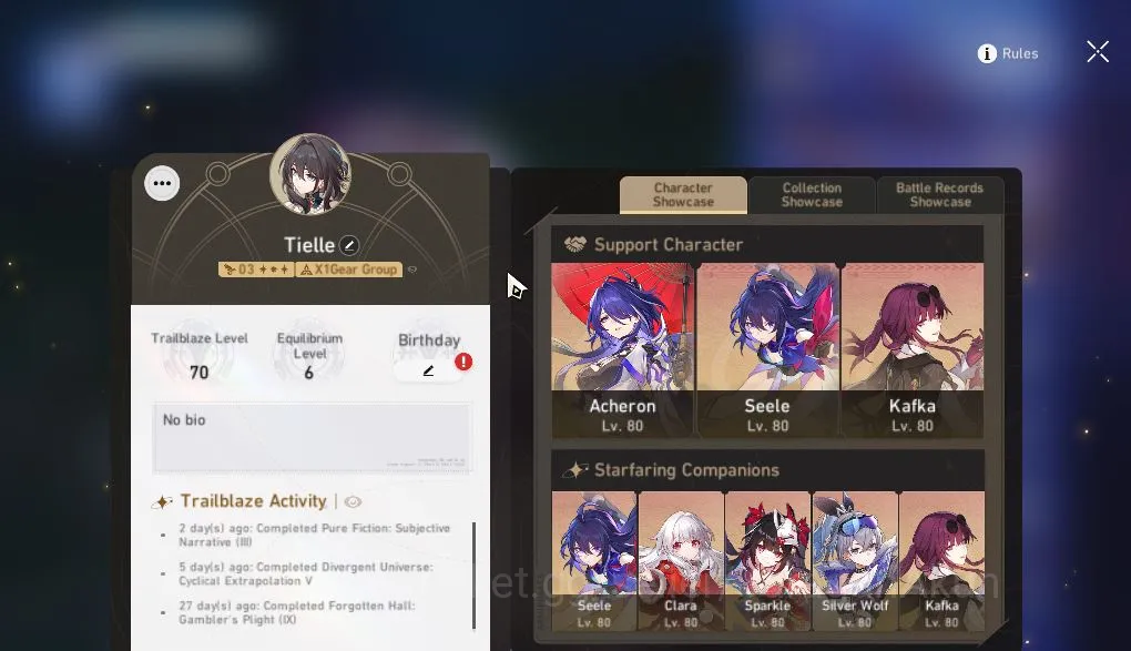 Honkai Star Rail Mid Game ASIA|TL70|13 Limited [(Phainon,Firefly,Feixiao,Kaf image 1