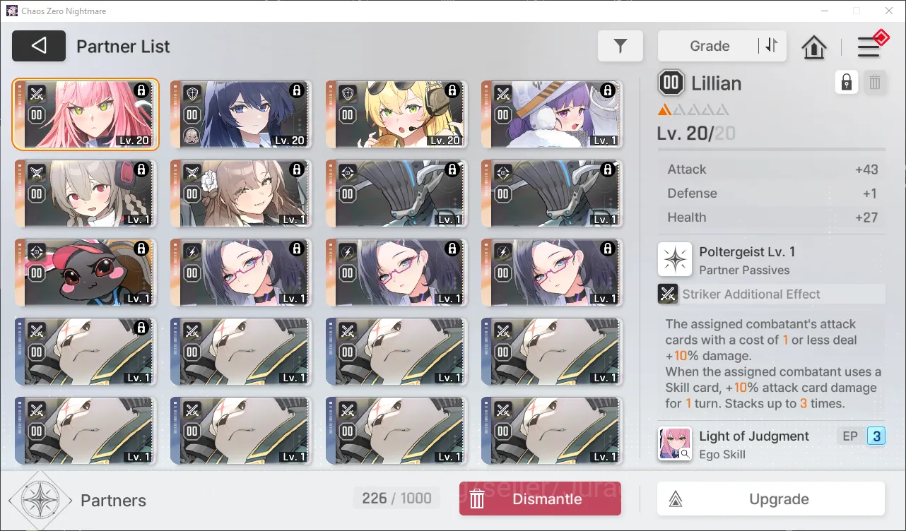 Chaos Zero Nightmare Accounts GLOBAL Lv14 | 5 SSR (Khalipe,Haru,Renoa,Orlea,Luke image 4