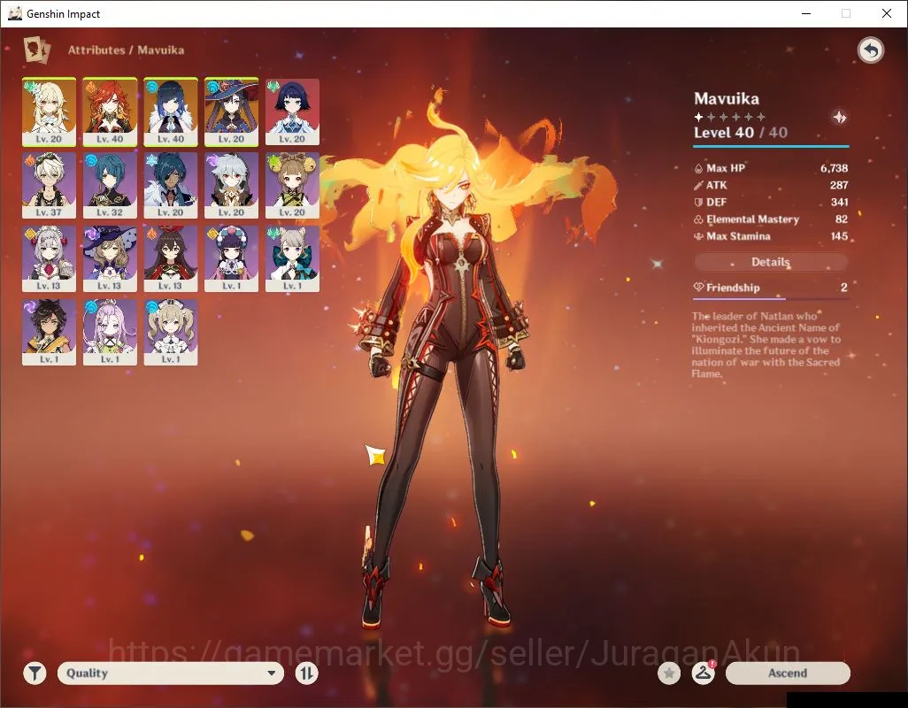 Genshin Impact Accounts Starter ASIA|AR 25| Starter | 2 Limited [Mavuika,Yelan]|Low Explore Maps|MC Female|Take Email|Check 3