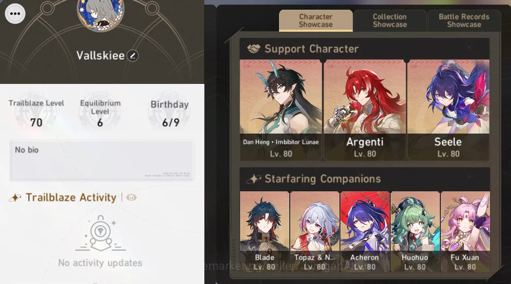 Honkai Star Rail Mid Game ASIA [TL70] 10 Limited (Castorice, Huohuo,Archeron image 1
