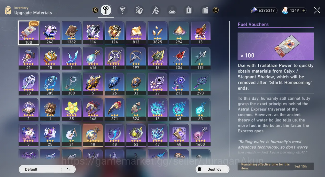 Honkai Star Rail Accounts Mid Game ASIA [TL70] 10 Limited (Castorice, Huohuo,Archeron,Argenti,ImbibitorLunae+Sign&ETC)|Story 8