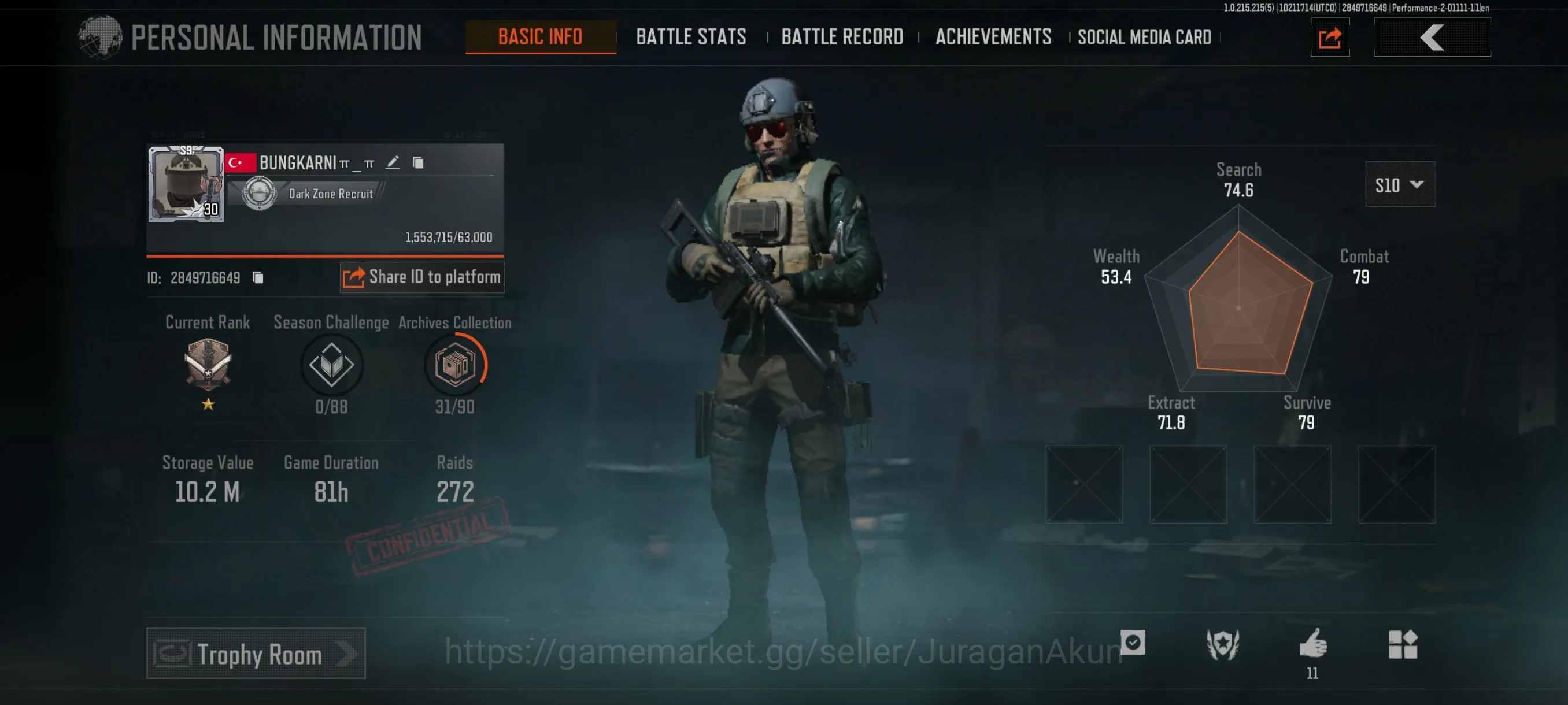 Arena Breakout Accounts Mid-Tier [MOBILE]SV 10M|CV 8,6M|TraumaUNIF,Wrath AKM AK74,SQ AKS,Vector,AX50,TF M4,FAL,Etc|Many 2