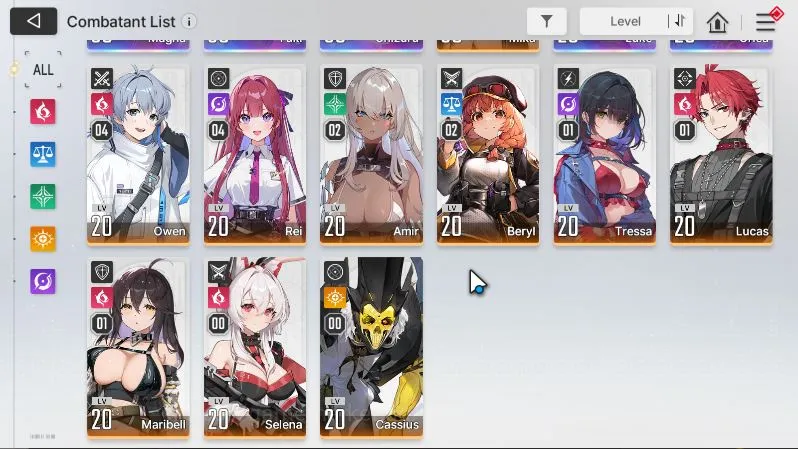 Chaos Zero Nightmare Accounts GLOBAL Lv23|5 SSR(MagnaM1,Yuki,Chizuru,LukeM1,OrleaM1) 10SR(OwenM4,ReiM4)9SR Partner|Log 5
