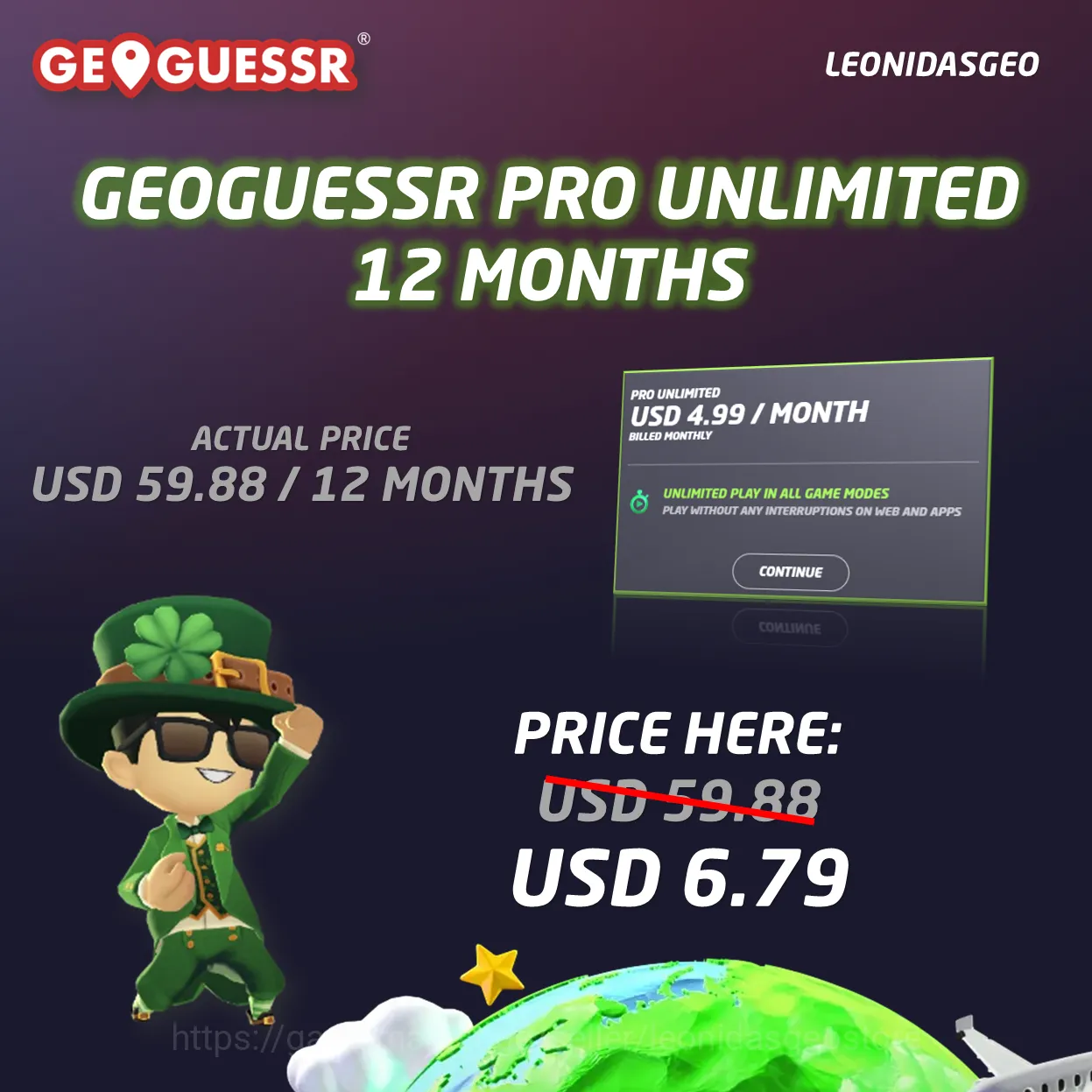 GeoGuessr Accounts Pro Unlimited GeoGuessr Pro Unlimited | 12 Months Subscription