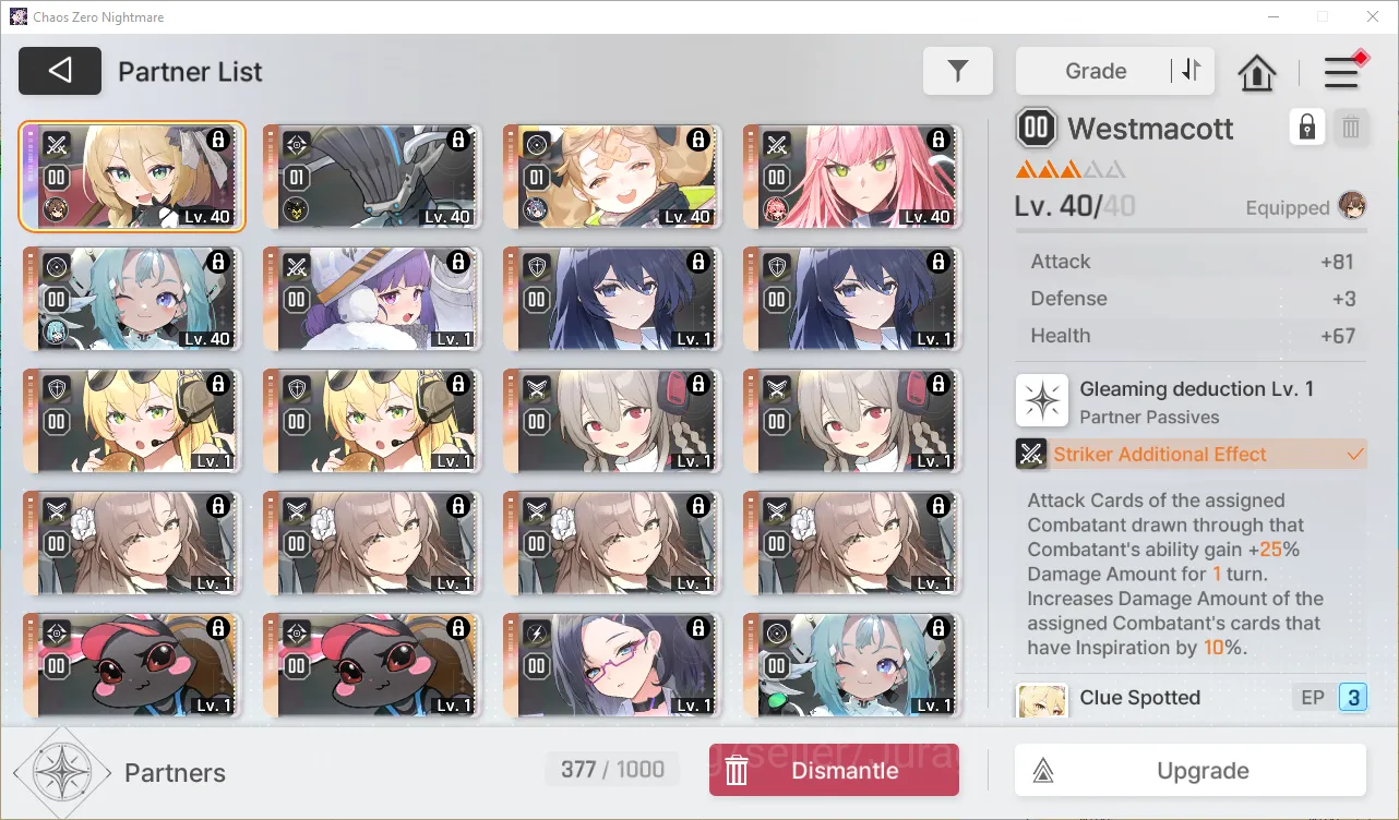 Chaos Zero Nightmare Accounts GLOBAL Lv41| 8 SSR (Yuki+Sign,RenoaM1,MagnaM1,Luke image 4
