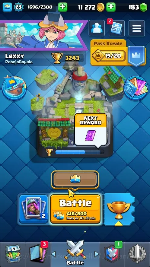 Clash Royale Midgame Lvl 23|Trophy 3243|Limited Skin|KTL 9|Card 67|3 EV image 1