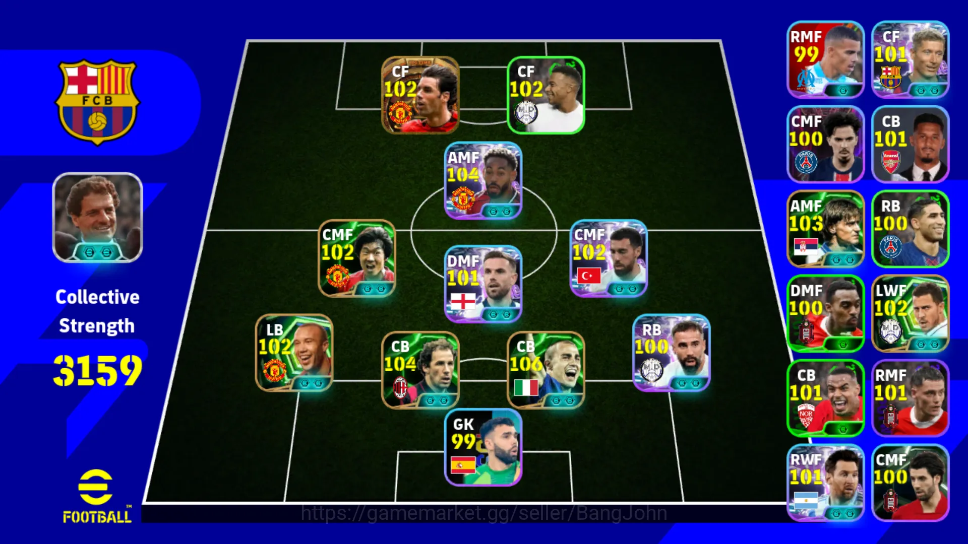 EFB210B Power 3159 | Cannavaro Epic | Baresi Epic | Cunha Show Time | Ruud van Big Time | Dragan Epic | eFootball Others EFB210B Power 3159 | Cannavaro Epic | Baresi Epi image 1