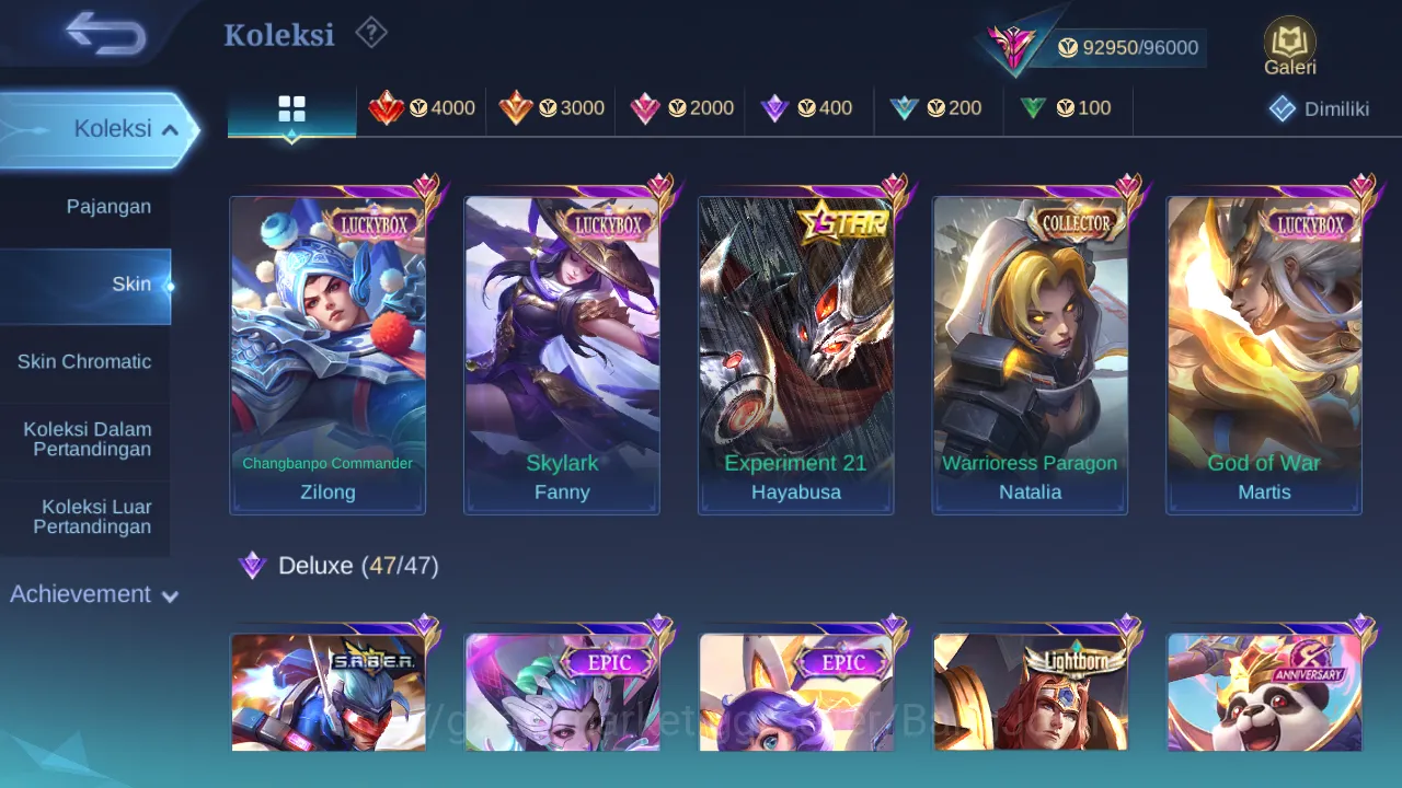 Mobile Legends: Bang Bang Accounts Others Hero 131 | Skin 346 | Legend Alucard | Aspirants Lesley | Luckybox Martis 13