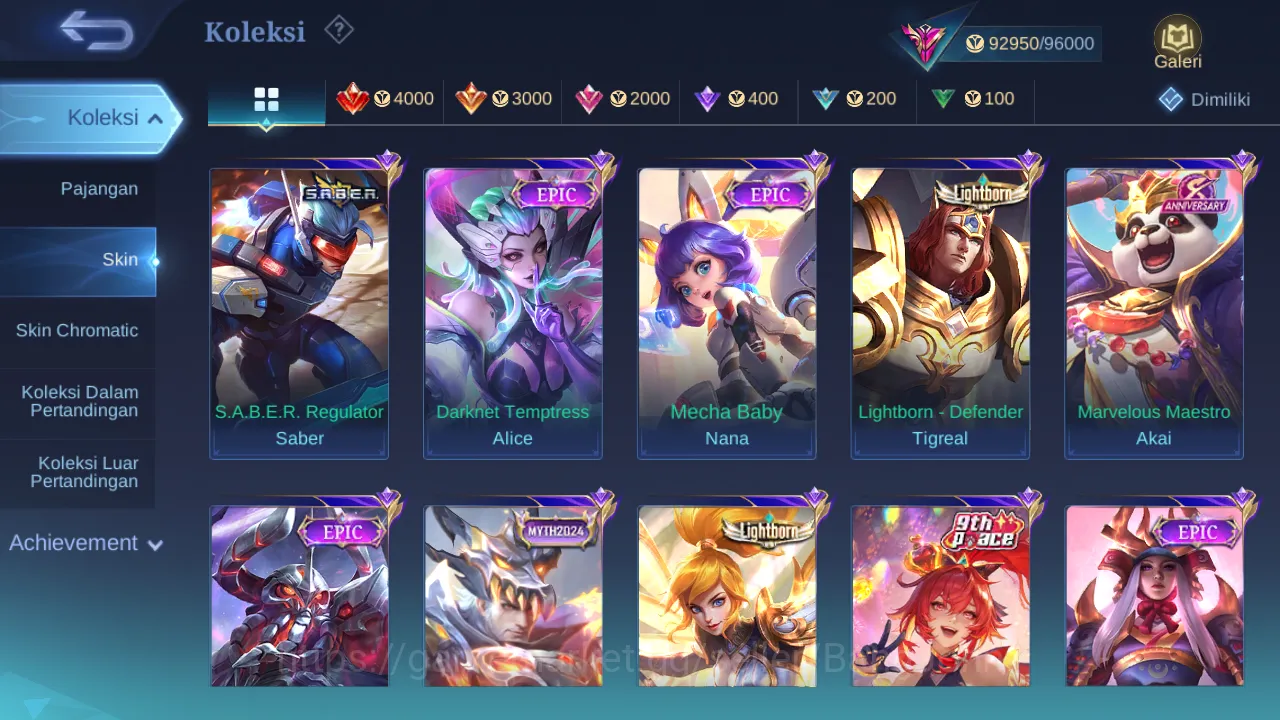 Mobile Legends: Bang Bang Accounts Others Hero 131 | Skin 346 | Legend Alucard | Aspirants Lesley | Luckybox Martis 14