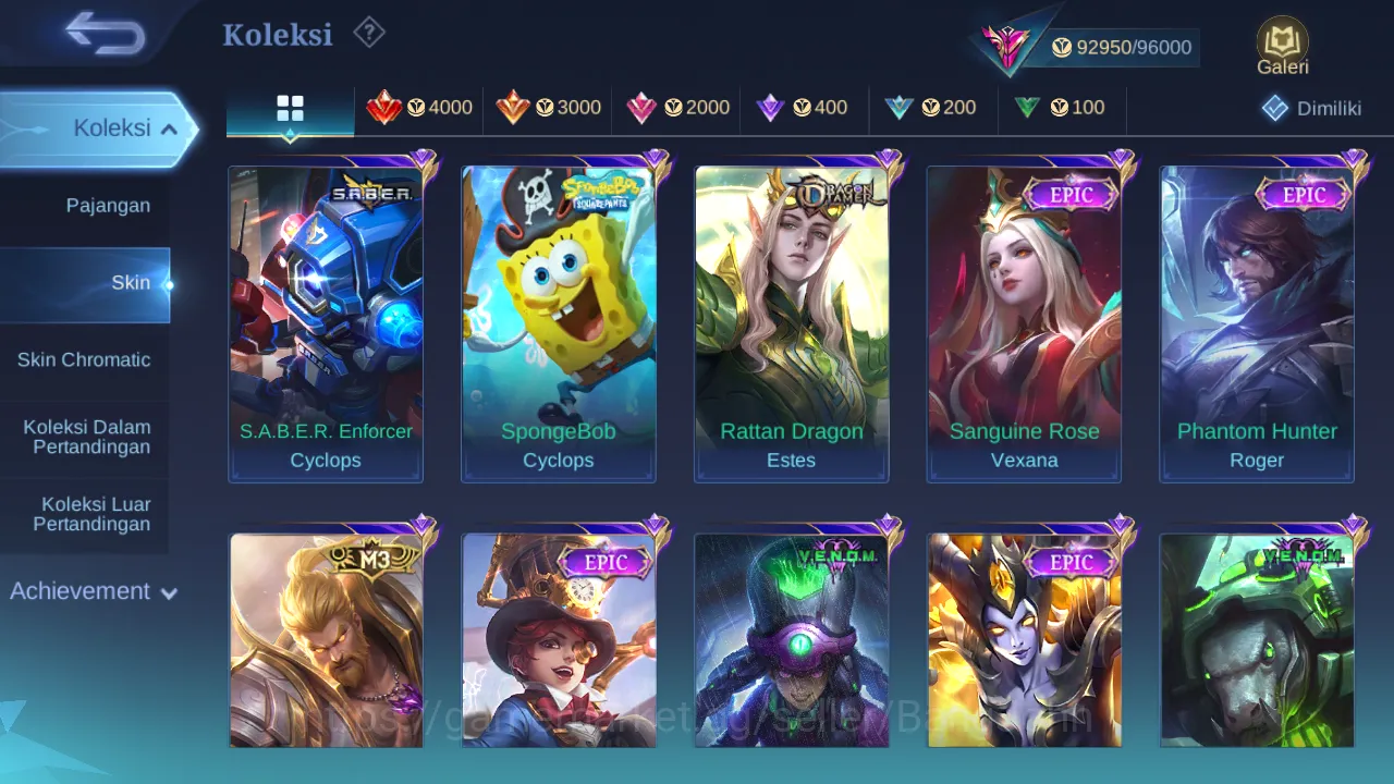 Mobile Legends: Bang Bang Accounts Others Hero 131 | Skin 346 | Legend Alucard | Aspirants Lesley | Luckybox Martis 17