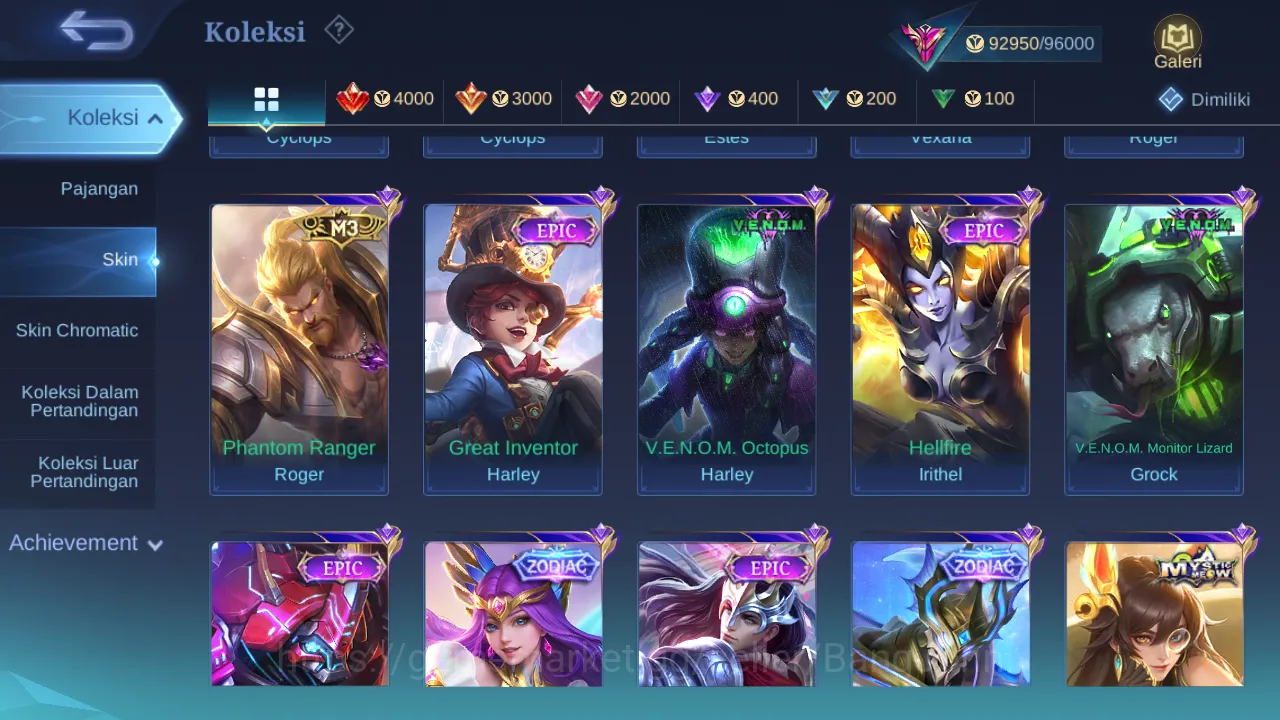 Mobile Legends: Bang Bang Accounts Others Hero 131 | Skin 346 | Legend Alucard | Aspirants Lesley | Luckybox Martis 18