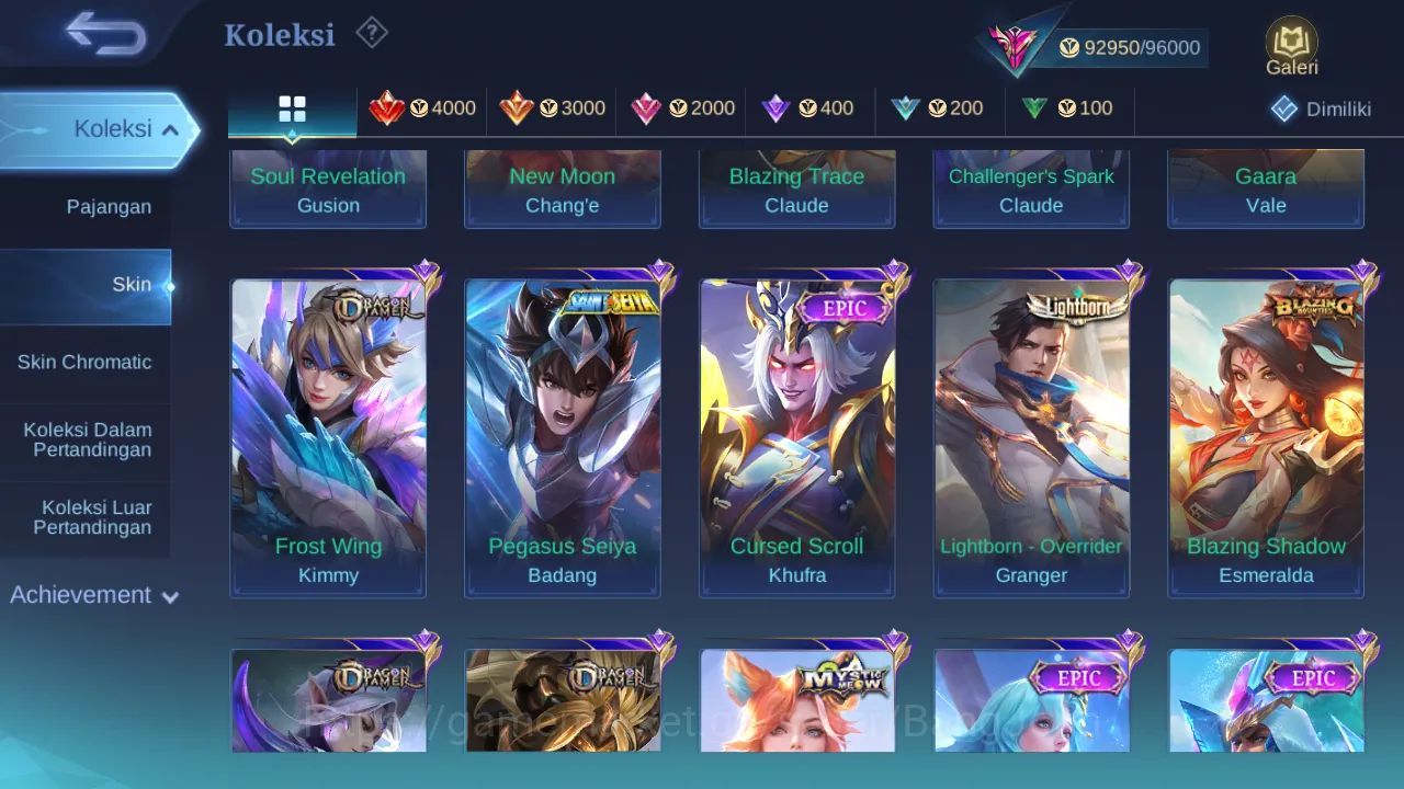 Mobile Legends: Bang Bang Accounts Others Hero 131 | Skin 346 | Legend Alucard | Aspirants Lesley | Luckybox Martis 2