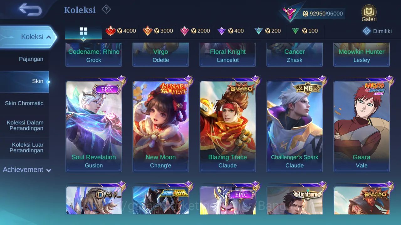 Mobile Legends: Bang Bang Accounts Others Hero 131 | Skin 346 | Legend Alucard | Aspirants Lesley | Luckybox Martis 20