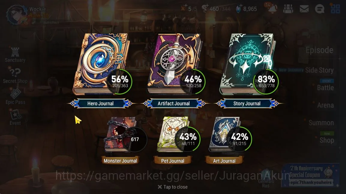 Epic Seven Accounts Mid-Tier ASIA Unverif 9 ML Hero(Harsetti, Blood Moon Haste, DD Ray, Vildred, Etc)+Limit Summer Full 3