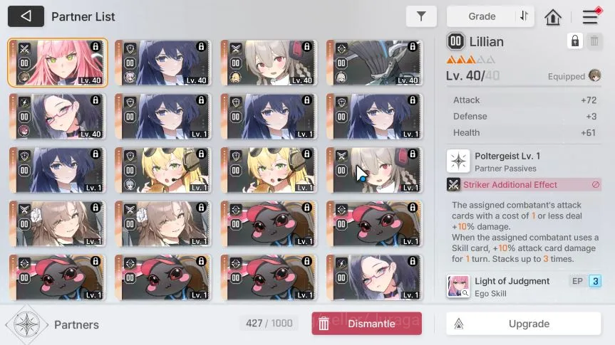 Chaos Zero Nightmare Accounts GLOBAL|Lv 40| 7 SSR(Orlea M1,Khalipe,Haru,Kayron,Renoa,Rin,Veronica)+ 10SR + 22SR Partner|Cry 5