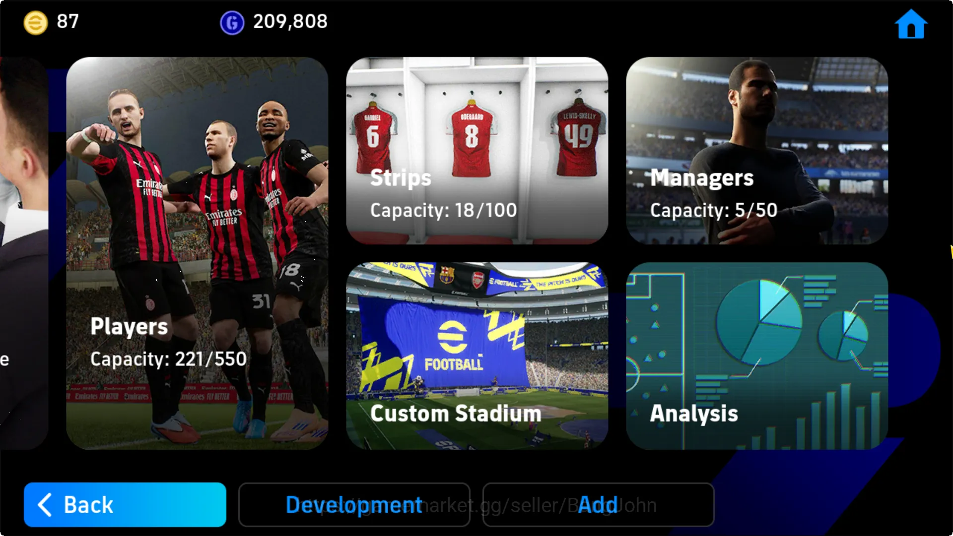 eFootball Accounts power 3199 | messi pack barca, neymar pack brazil, image 2