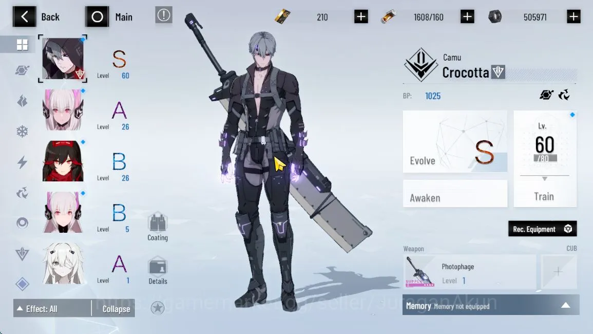 Punishing: Gray Raven Accounts Starter ASIA | Lucia CW+Sign, Lucia Pyroath, Feral | Selecter Weap ON | Chapter 3 |Log 4