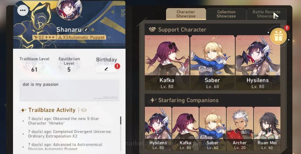 Honkai Star Rail Accounts ASIA|TL61|7 Limited |[Hysilens+Sign,The Herta+Sign image 4