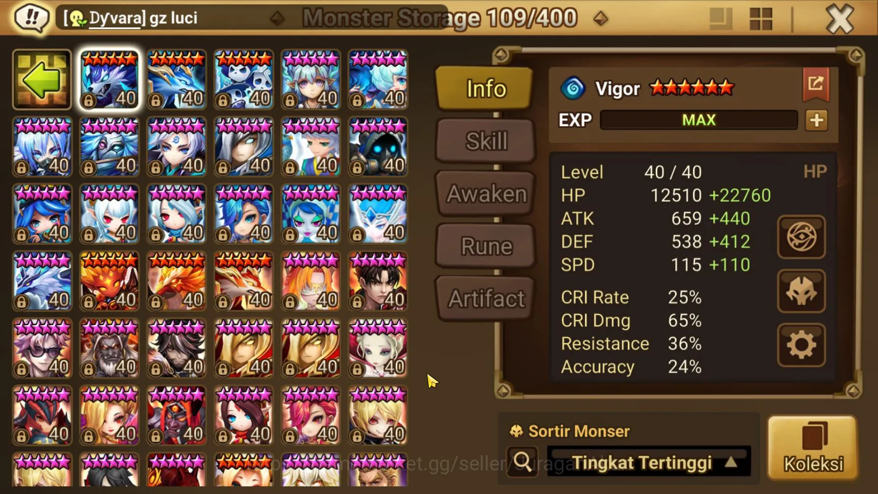 Summoners War: Sky Arena Accounts Mid-Game Asia |Lv 100|2 LD Ragdoll & Bennedict|30+NB5(Leo,Amber,Agrenia Etc)|Fast 3