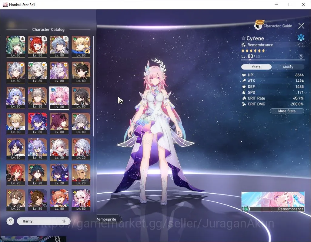 Honkai Star Rail Accounts Mid Game Asia|TL 70|16 Limited |Cyrene+Sign,Phainon+Sign,Sunday+Sign,Castorice,Saber,ETC|MC 3