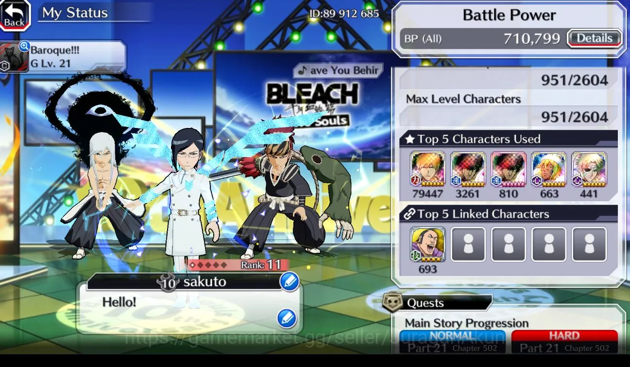 Bleach: Brave Souls Accounts Mid-Tier [GLOBAL] 48K Orbs | Rukia 10th Anniv, Aizen Fierce, Uryu+Renji+Jushiro TYBW25 etc 5