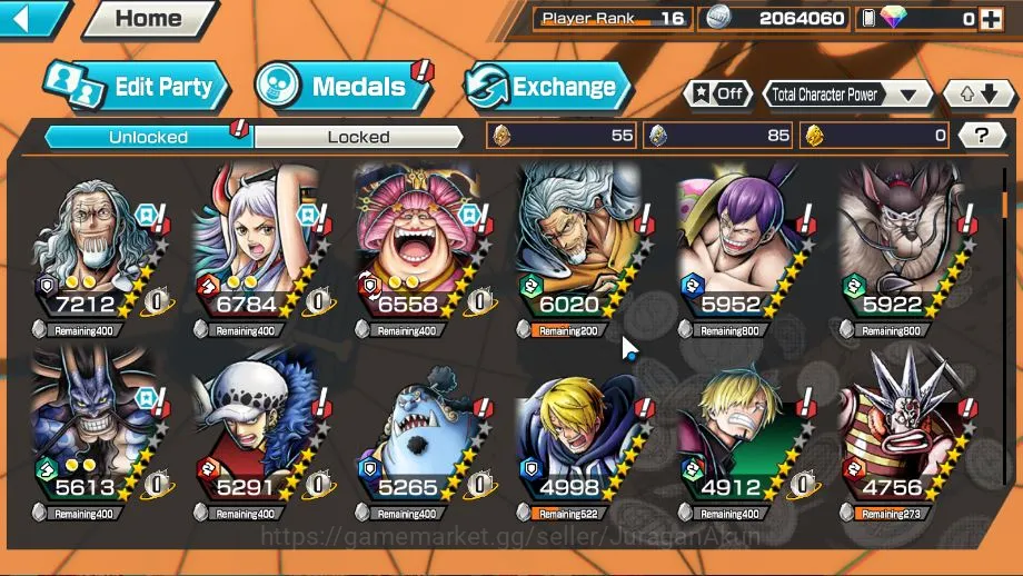 One Piece Bounty Rush Accounts Global|5 META EX|Awaken RobLucci ,Okuchi Yamato ,K image 4