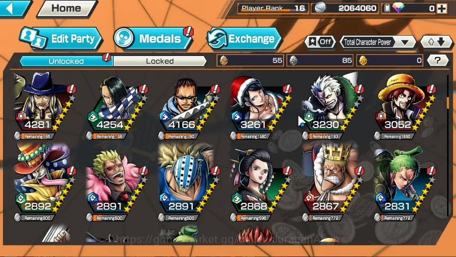 One Piece Bounty Rush Accounts Global|5 META EX|Awaken RobLucci ,Okuchi Yamato ,K image 5