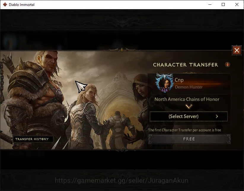 Diablo Immortal Accounts High-End NA - Chains Of Honnor|Lv60(624) Demon Hunter|34K CR|Reso 330|Inferno I|Paragon 2