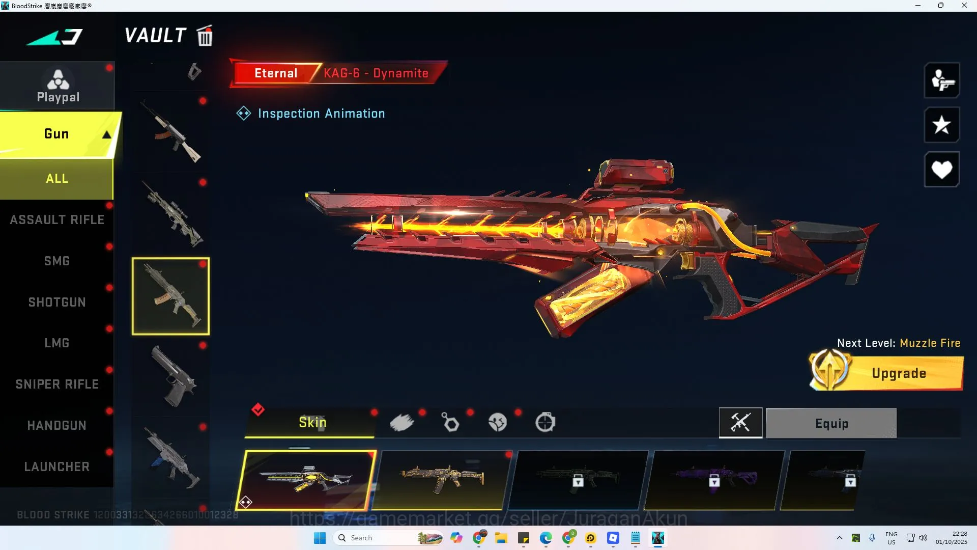 Blood Strike Rare Skin ASIA| 1 EVO SCAR Stellar 8 Eternal ETHAN (ClayMore image 1