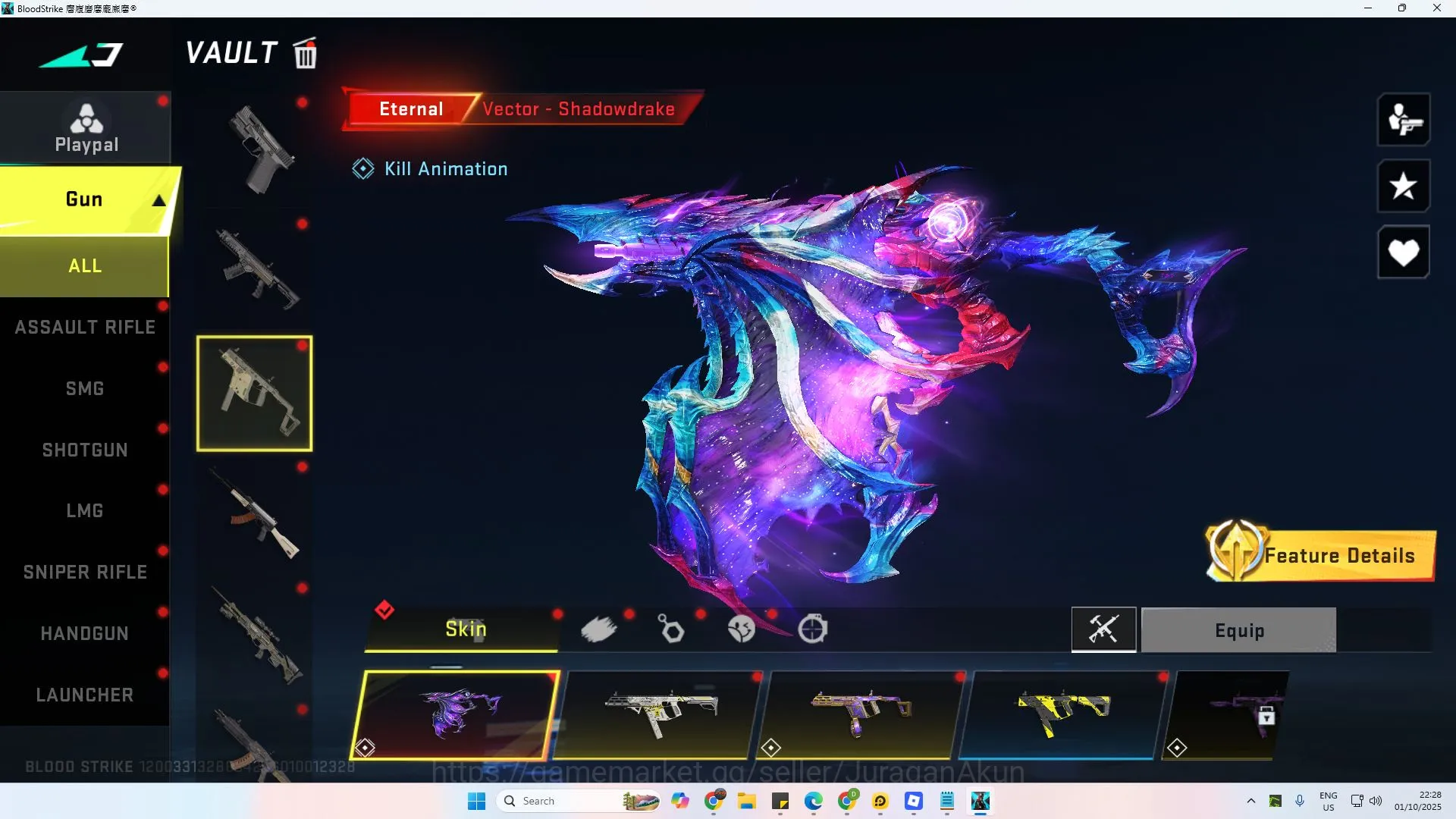 Blood Strike Accounts Rare Skin ASIA| 1 EVO SCAR Stellar 8 Eternal ETHAN (ClayMore,M4A1,MP5,Vector,KAG6,AUG,Kar98k) 24 3