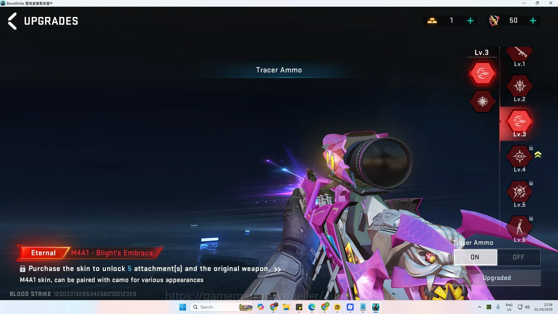 Blood Strike Accounts Rare Skin ASIA| 1 EVO SCAR Stellar 8 Eternal ETHAN (ClayMore,M4A1,MP5,Vector,KAG6,AUG,Kar98k) 24 4