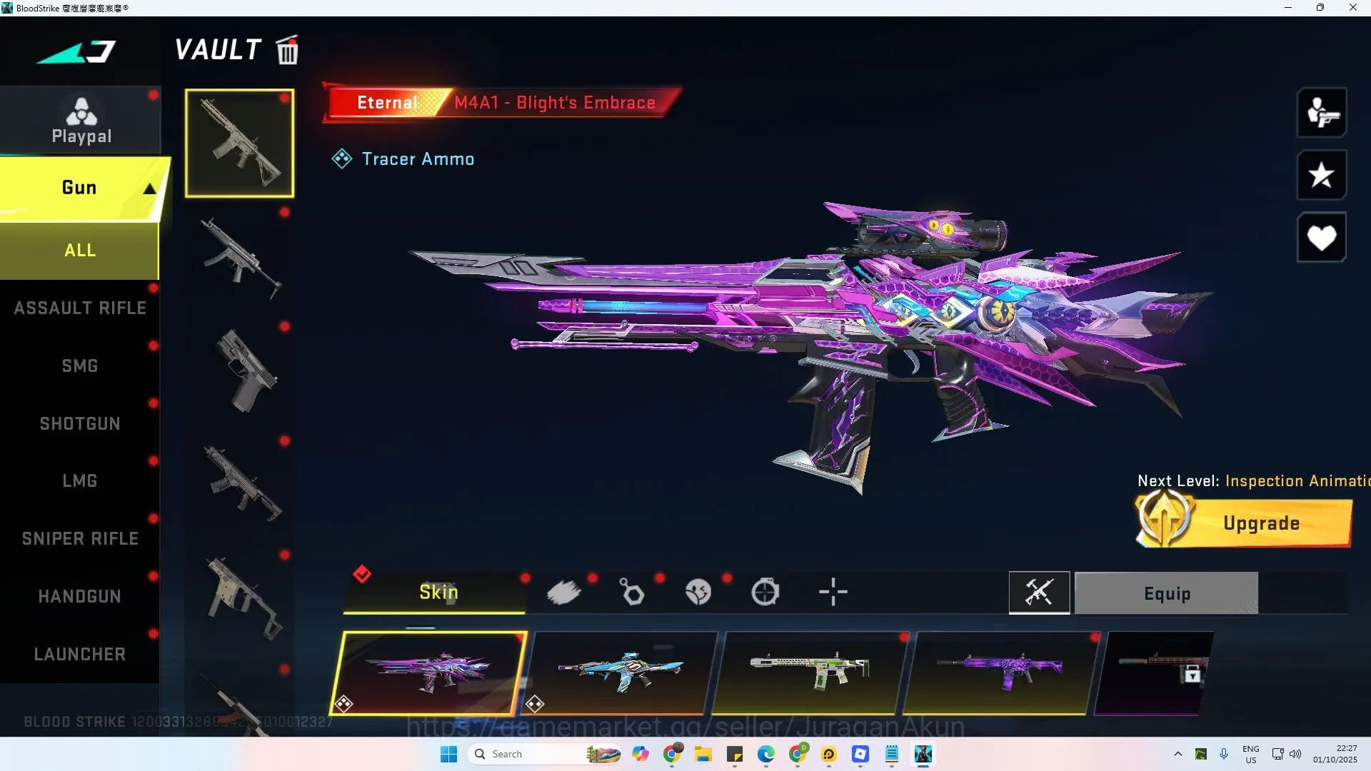 Blood Strike Accounts Rare Skin ASIA| 1 EVO SCAR Stellar 8 Eternal ETHAN (ClayMore,M4A1,MP5,Vector,KAG6,AUG,Kar98k) 24 6