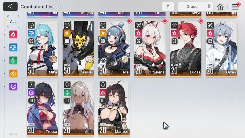 Chaos Zero Nightmare Accounts GLOBAL Lv50|10 SSR [chizuru,haru]+sign,RinM1,OrleaM1,LukeM1,Veronica,etc|11 SR+15 SR Part|1,9K 2