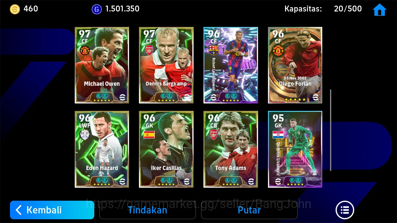 eFootball Accounts Others power | 3172 | bergkamp epic db blitz | baggio epic db | bellingham showtime | nuno mendes 5