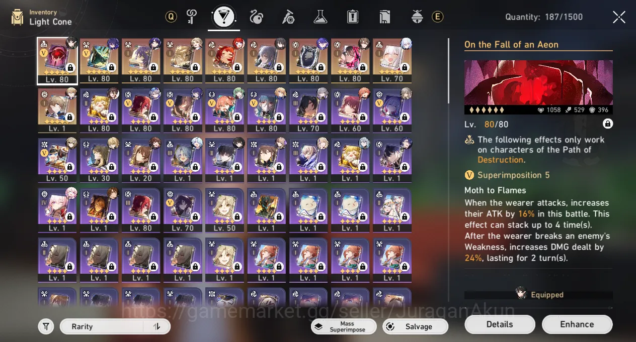 Honkai Star Rail Accounts Mid Game ASIA [TL70] 9 Limited ( Acheron+Sign, Tribbie+Sign, Ruan Mei, Tribbie 3