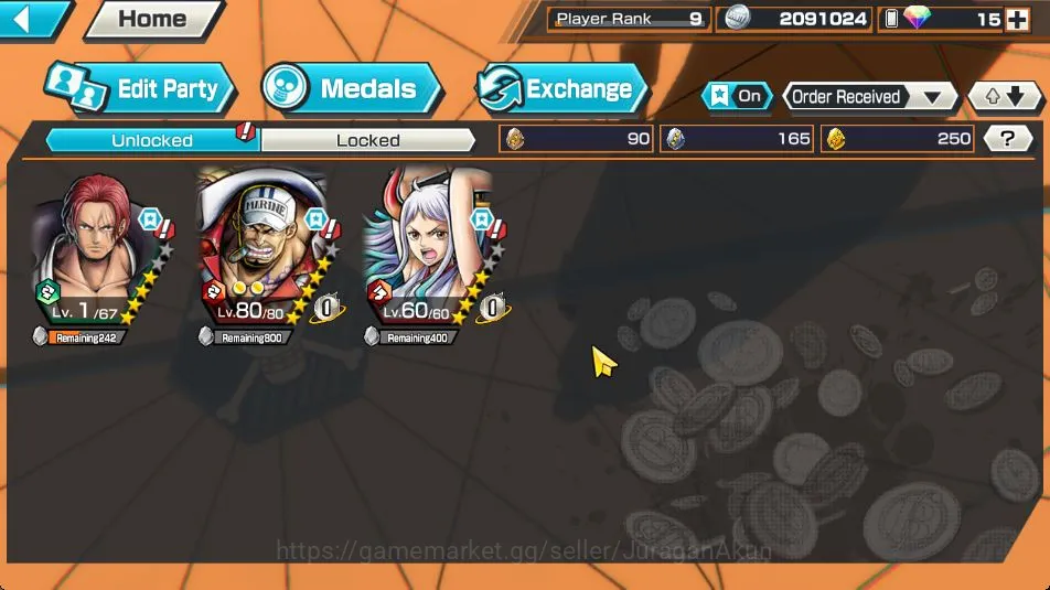 One Piece Bounty Rush Accounts Global | 3 META Extreme [Yamato,Sakazuki,Film Red image 2