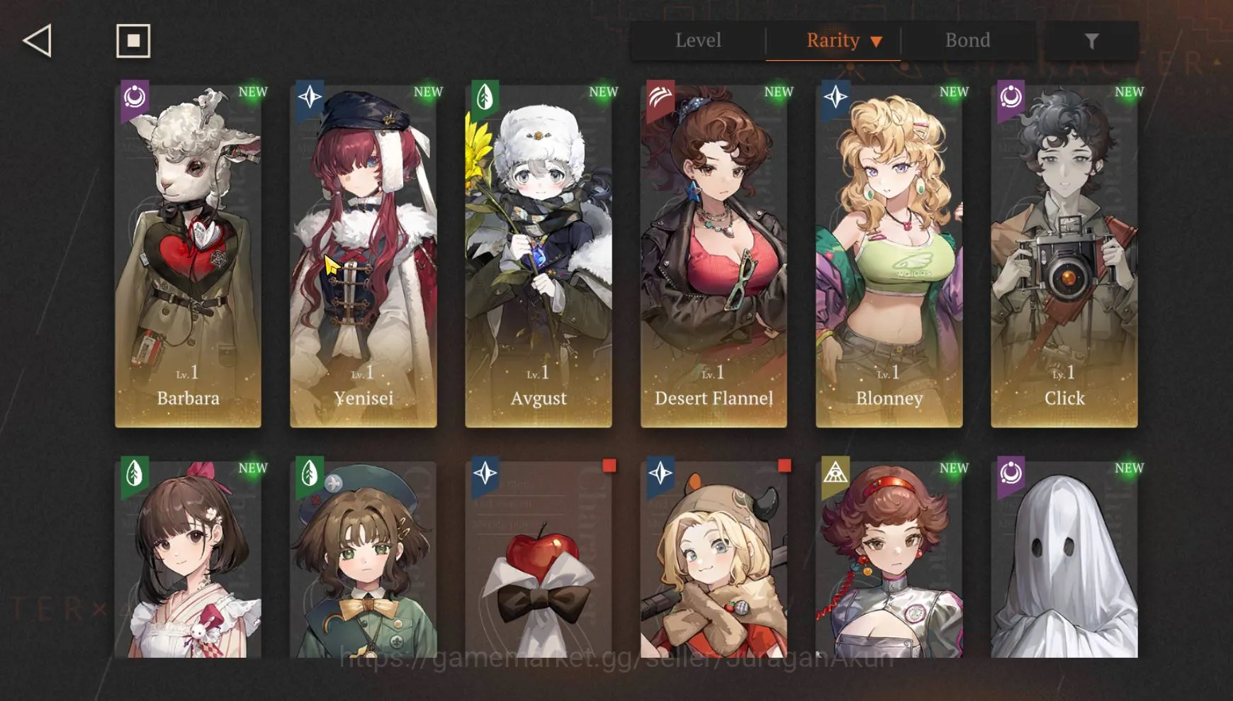 Reverse: 1999 Accounts Starter Lv 23 |Starter Liang Yue P3, 37, Semmelwis, Jessica, Lilya, An-an Lee, etc|Email 6