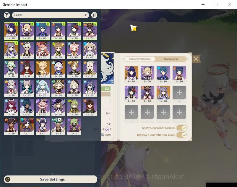 Genshin Impact Accounts Mid Game ASIA|AR 53|1 Limited+3 [5 Star's Weapon]|Raiden C2 [Keqing,Bennett Etc]|Mc Male|Take 2