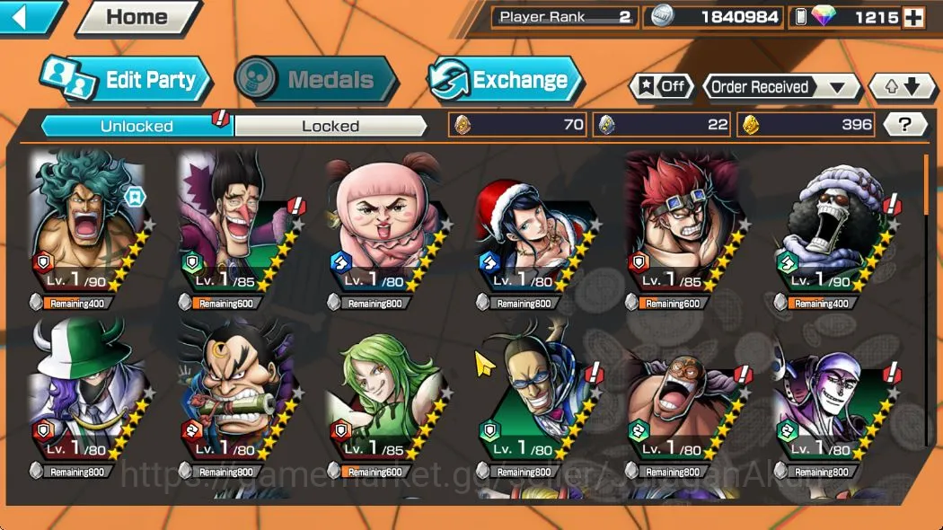 One Piece Bounty Rush Accounts Mid-Tier Global|4 META Extreme [GEAR FIVE Luffy,Four Emperors Luffy,The Strongest 5