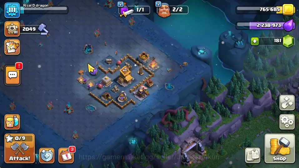 Clash of Clans Accounts Mid-Tier TH 12 - BH 7|LV 111|Limited Skin Hero|HH 5|BK 46,AQ 50,GW 20,MP 30,RC 0|Gems 181|CN 10