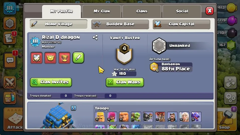 Clash of Clans Accounts Mid-Tier TH 12 - BH 7|LV 111|Limited Skin Hero|HH 5|BK 46,AQ 50,GW 20,MP 30,RC 0|Gems 181|CN 2