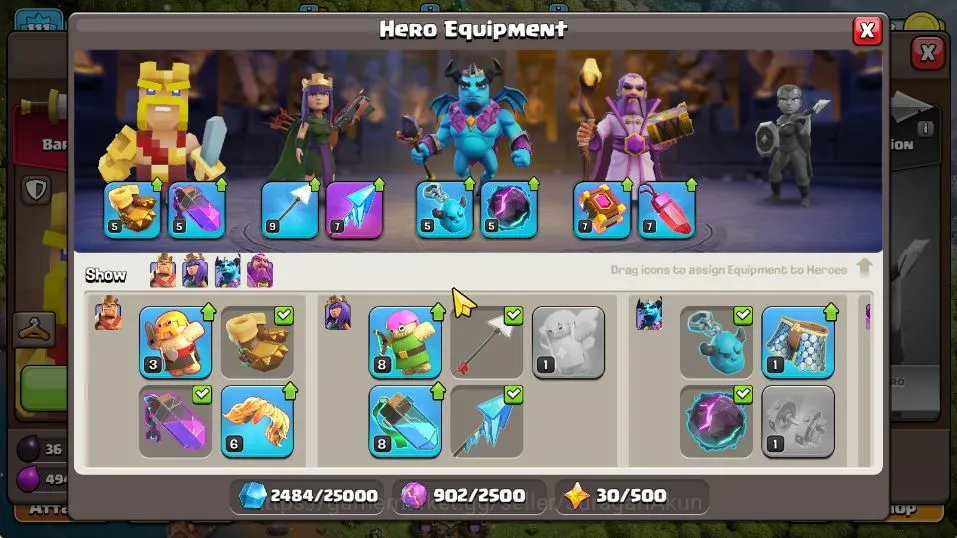Clash of Clans Accounts Mid-Tier TH 12 - BH 7|LV 111|Limited Skin Hero|HH 5|BK 46,AQ 50,GW 20,MP 30,RC 0|Gems 181|CN 7