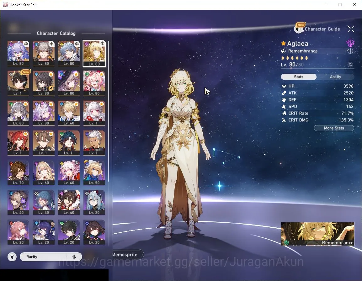 Honkai Star Rail Accounts ASIA [TL66]8 Limited(Castorice+Sign,Aglaea,The Her image 2
