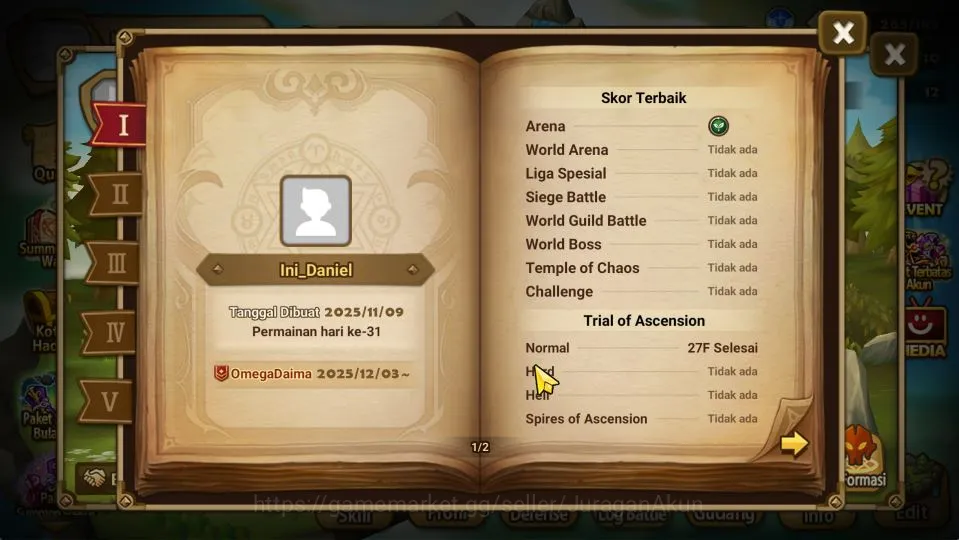 Summoners War: Sky Arena Accounts Starter ASIA|LV33|1 LD [Daniel]|5 Total NB5(Bernadotte,Rilye,Etc) + 22 *6 Monster + Many 3